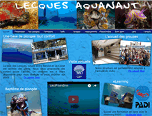 Tablet Screenshot of lecques-aquanaut.fr